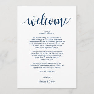 Modern Rustic Wedding Welcome and Itinerary Card