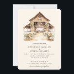 Modern Rustic Western Wedding Invitation<br><div class="desc">Capture the essence of rustic charm with our Modern Rustic Western Wedding Invitation. This beautifully designed invitation features a watercolor barn adorned with boho florals and lush greenery, setting the perfect scene for a bride and groom who cherish a rustic wedding theme. Our user-friendly invitation template allows you to effortlessly...</div>