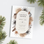 Modern Rustic Winter Christmas Couple's Shower  Invitation<br><div class="desc">If you're planning a winter couple's shower, why not invite your guests in style with this modern Christmas themed invitation? Featuring a beautiful frame adorned with ornaments and stars, this invitation is perfect for those who prefer neutral colours like black, beige, and brown. The sleek and sophisticated design is sure...</div>