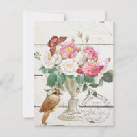 Modern rustic wood with flowers Botanical artwork