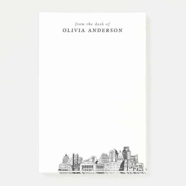 Modern Sacramento Professional Gift Personalized Post-it Notes (Front)
