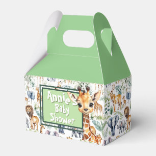 Modern Safari Chic: Trendy Baby Shower Favor Box