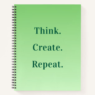 Modern Sage Gradient Motivational Personalized Notebook