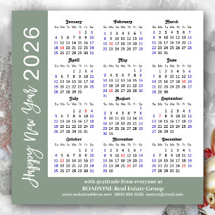 Modern Sage Green 2026 Calendar Business Magnetic
