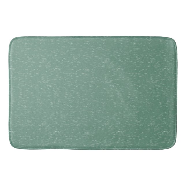 Modern Sage Green and White Bath Mat (Front)