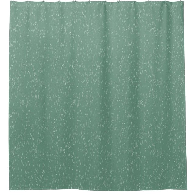 Modern Sage Green and White Shower Curtain (Front)