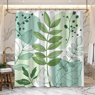 Modern Sage Green Botanical Leaf Pattern