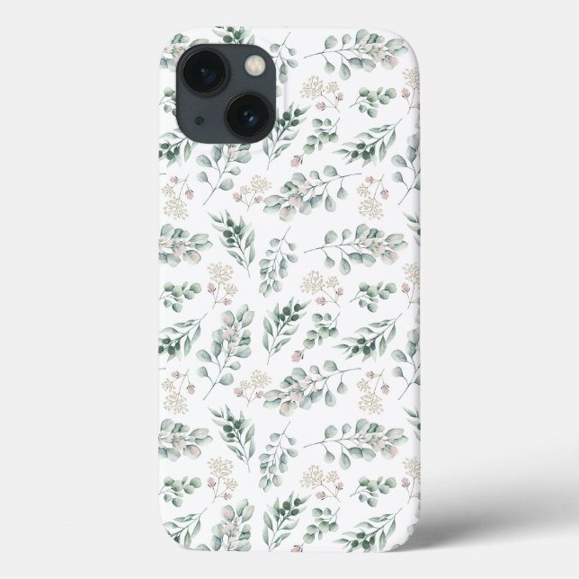 Modern Sage Green Eucalyptus Case-Mate iPhone Case (Back)