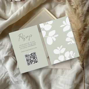 Modern Sage Green Eucalyptus Wedding RSVP