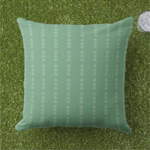 Modern Sage Green Geometric Outdoor Home/Camping Pillow