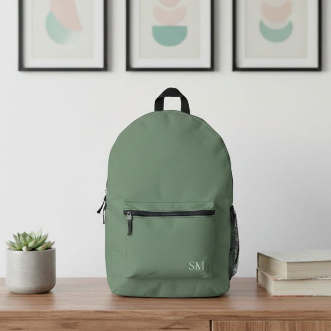 Modern Sage Green Minimalist Backpack - Classy  (Creator Uploaded)