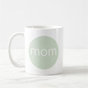 Modern Sage Green Mom Coffee Mug