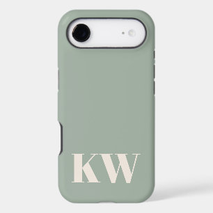 Modern Sage Green Monogram Initials Personalized