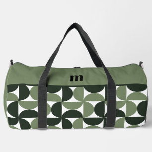 Modern Sage Green Pattern Duffle Bag