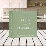 Modern Sage Green Personalized Bride and Groom Binder<br><div class="desc">Looking to keep your wedding photos and memories safe and organized? Look no further than the Modern Sage Green Personalized Bride and Groom Wedding Album Binder! This album is perfect for capturing all of your beautiful moments as you prepare for your big day. Plus, with personalized design, it will be...</div>