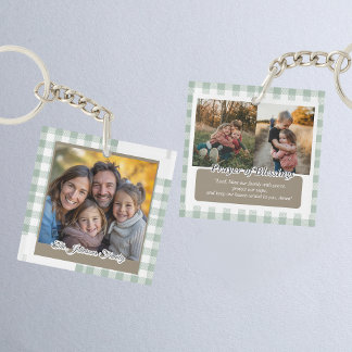 Modern Sage Green Personalized Family Photo