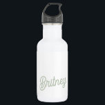 Modern Sage Green Personalized Monogram and Name  532 Ml Water Bottle<br><div class="desc">The Modern Sage Green Personalized Monogram and Name Stainless Steel Water Bottle is both stylish and functional. It features a sleek sage green finish and is customized with your monogram and name, making it a unique accessory. Crafted from high-quality stainless steel, it is durable and designed to keep your drinks...</div>