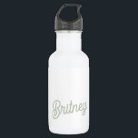 Modern Sage Green Personalized Monogram and Name  532 Ml Water Bottle<br><div class="desc">The Modern Sage Green Personalized Monogram and Name Stainless Steel Water Bottle is both stylish and functional. It features a sleek sage green finish and is customized with your monogram and name, making it a unique accessory. Crafted from high-quality stainless steel, it is durable and designed to keep your drinks...</div>