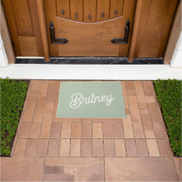 Modern Sage Green Personalized Monogram and Name 