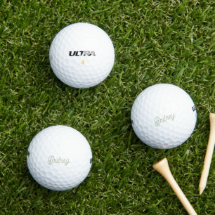Modern Sage Green Personalized Monogram and Name  Golf Balls