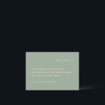 Modern Sage Green Simple Wedding Enclosure Card<br><div class="desc">Modern style wedding enclosure card featuring a simple yet elegant design.</div>