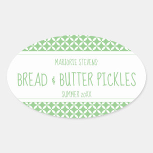 Modern Sage Green & White Canning Label