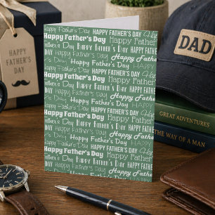 Modern Sage Green White Typography Father’s Day Card