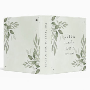 Modern Sage Greenery Wedding Binder