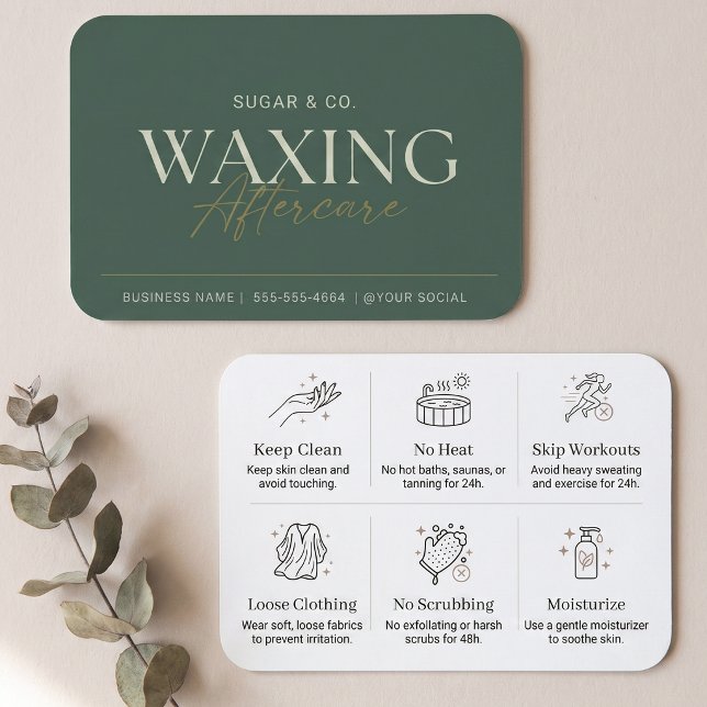 Modern Sage Minimal Waxing Aftercare Guide (Creator Uploaded)