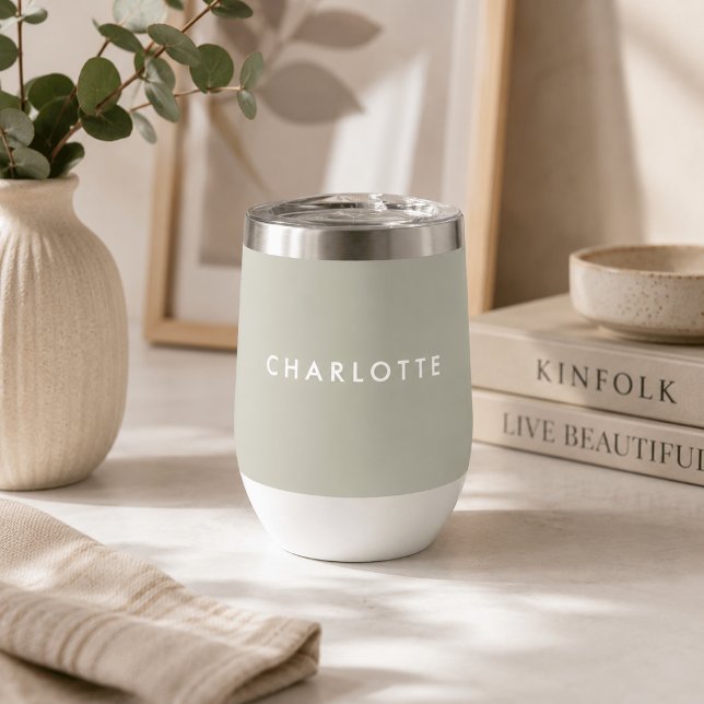 Modern Sage Personalized Wine Tumbler (Creator Uploaded)