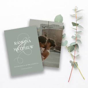 Modern Sage Photo Ampersand Save The Date