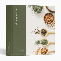 Modern Sage Spice Custom Recipe Binder