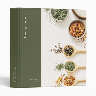 Modern Sage Spice Custom Recipe Binder