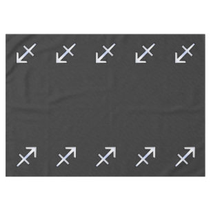 Modern Sagittarius Zodiac Sign on Snake Skin Tablecloth