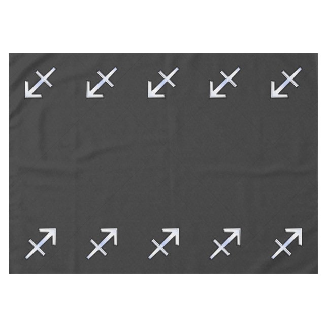 Modern Sagittarius Zodiac Sign on Snake Skin Tablecloth (Front (Horizontal))