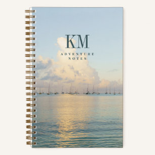 Modern Sailing Adventure Monogram (for men) Notebook