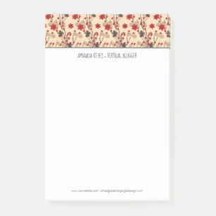 Modern Sakura Cherry Tree and Monkey Asian Post-it Notes