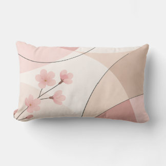 Modern Sakura Minimalist Geometric Pillow