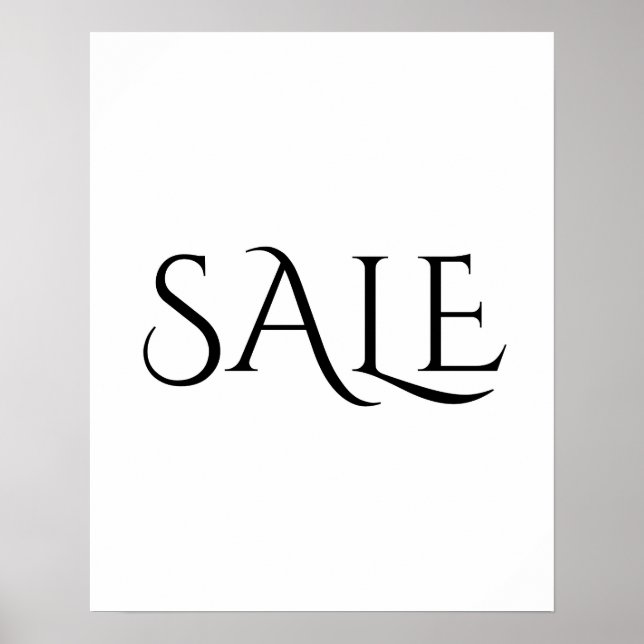 Modern Sale Sign, Aesthetic Pretty Sale Poster (Front)