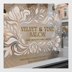 Modern Salon 24 x24 Small Business Window Cling