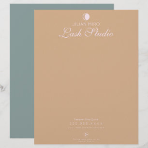 Modern Salon Beauty Eyelash Studio Letterhead