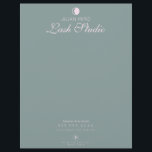 Modern Salon Beauty Eyelash Studio  Letterhead<br><div class="desc">Business Letterhead for salon owners</div>