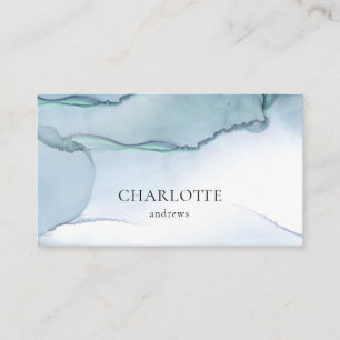 Modern, salon, minimal, watercolor   business card