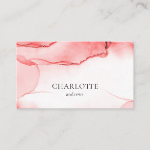 Modern, salon, minimal, watercolor business card