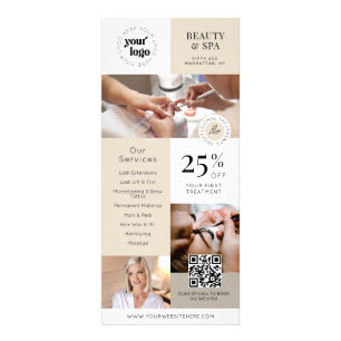 Modern Salon Services Business Marketing Flyer Rack Card