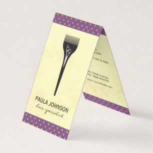 Modern Salon Tools Hair Specialist Polka Dots Business Card