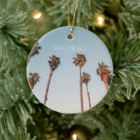 Modern San Diego Tall Palm Trees Custom Souvenir
