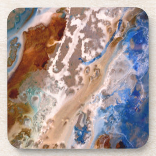 Modern sandy beach pattern water foam pattern  coaster