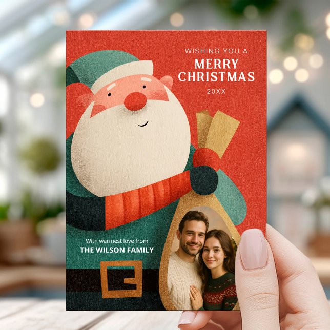 Modern Santa Christmas Card (Creator Uploaded)