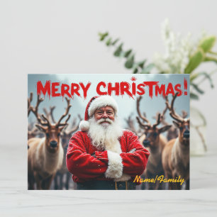Modern Santa Claus Card